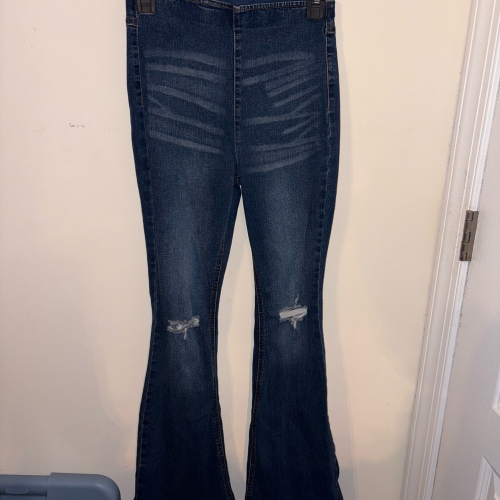 Dark Blue Flared Women Jeans